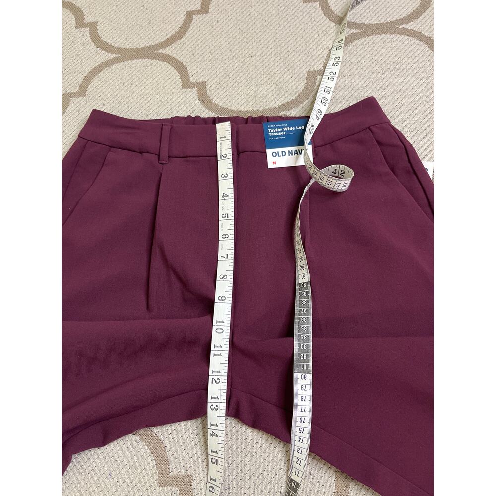 Old Navy Extra High Rise Taylor Wide Leg Trouser, Cherry Bark, size medium, NWT - Picture 4 of 15